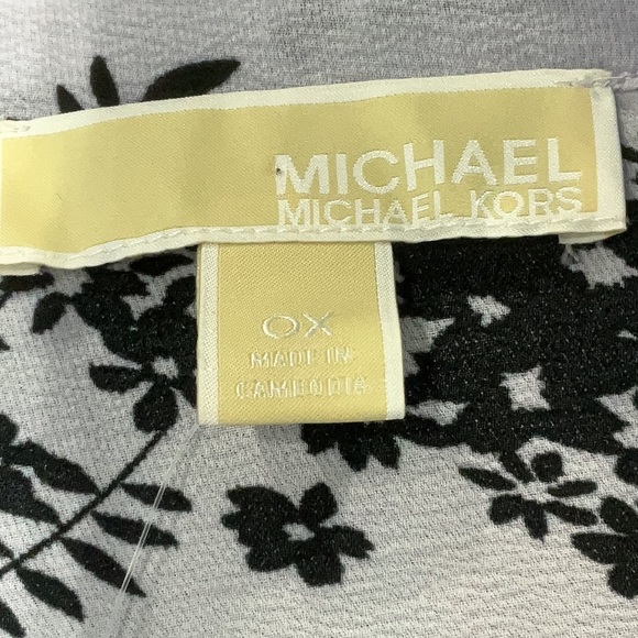 Michael Kors Blooming Bouquet Off The Shoulder Blouse Lavender Mist Plus Size 0X - Picture 5 of 7